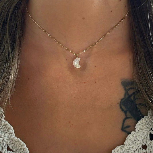 Rainbow Moonstone Tiny Moon