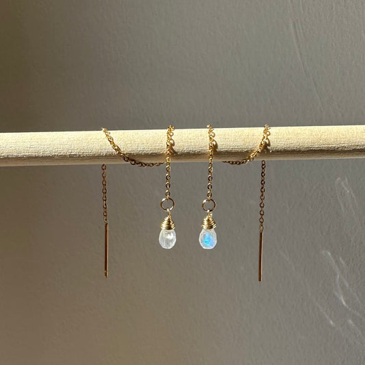 Rainbow Moonstone EARRINGS
