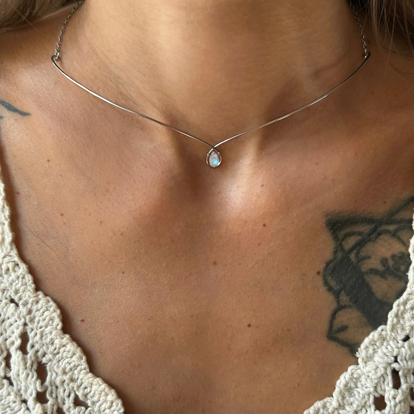 Rainbow Moonstone Necklace