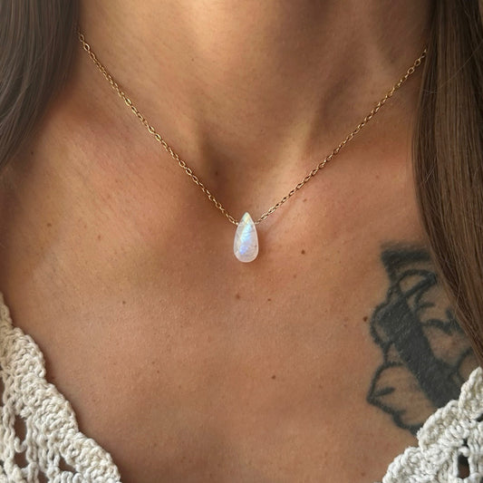 Rainbow Moonstone Necklace