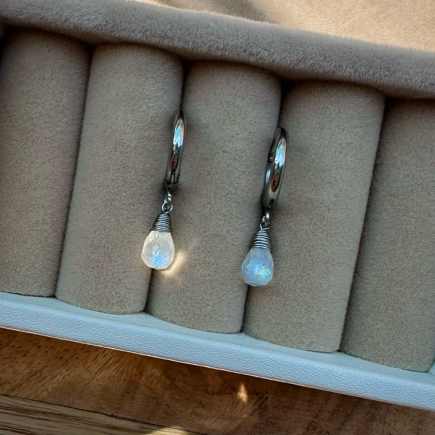 Rainbow Moonstone EARRINGS